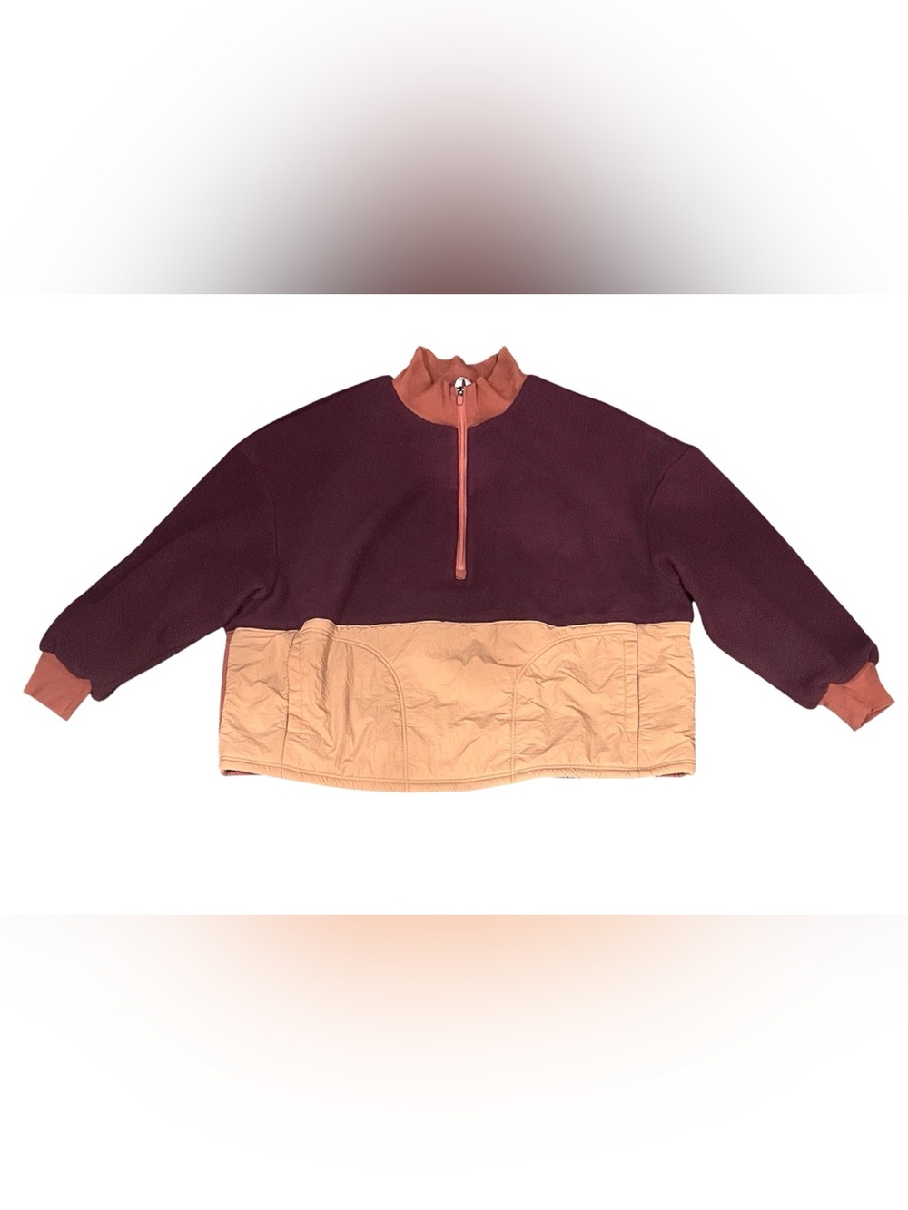 Women’s 3X Fabletics Mallory Fleece
Maroon‎ Pullover Sweater.